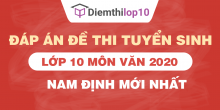 Đề thi tuyển sinh lớp 10 môn Văn 2020 tỉnh Nam Định có lời giải