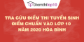 Tra cứu điểm thi tuyển sinh 2020, điểm chuẩn lớp 10 Hòa Bình